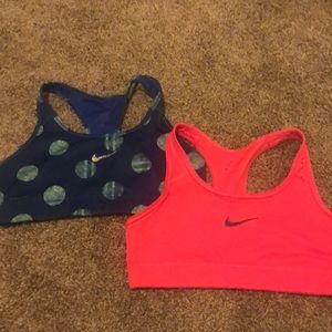 Two Nike Sports bras